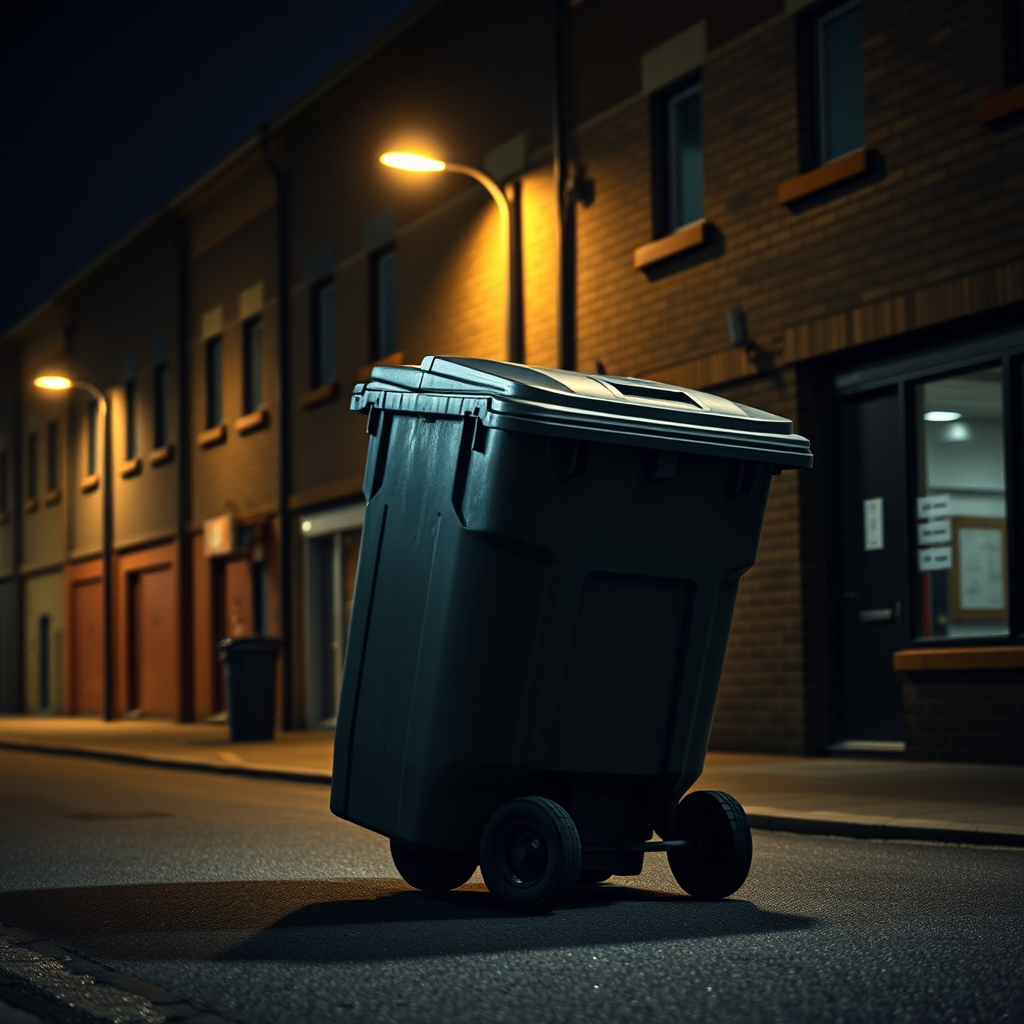 CCTV shows bin being stolen again - after it previously turned up on a horse and cart